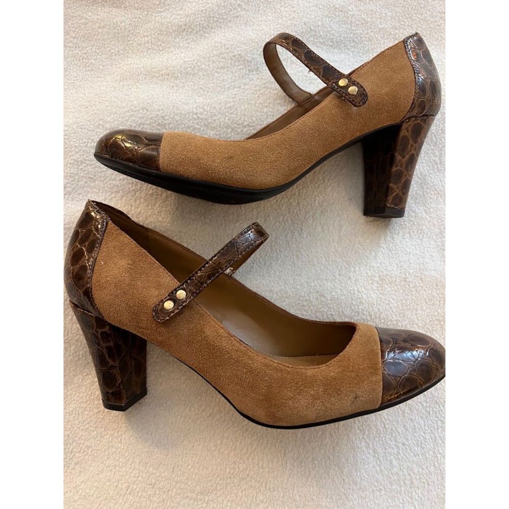 Naturalizer Brown Pumps Mary Janes Preppy Academia QuietLuxury, Size 9.5